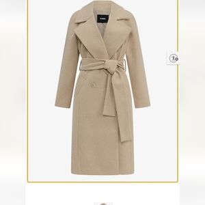 Express Taupe Wool Like Coat.